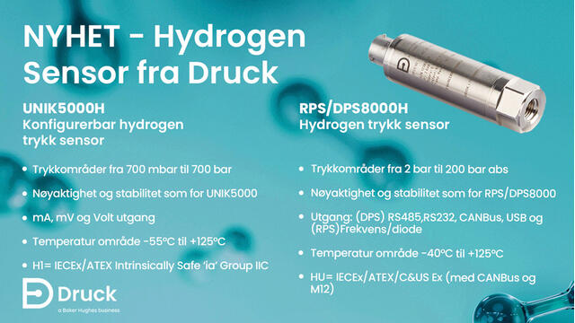 Utforsk våre hydrogenkompatible trykksensorer for pålitelig ytelse. UNIK5000H og RPS/DPS8000H gir stabilitet og nøyaktighet i hydrogenrike miljøer.

